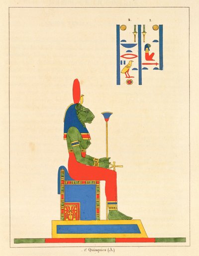 The Goddess Sekhmet, Illustration from Pantheon Egyptien: Collection des Personnages Mythologiques de l